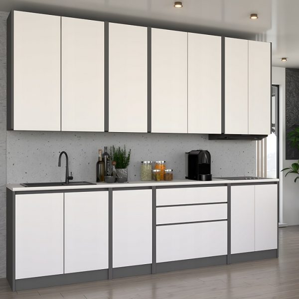 Muebles de cocina Lexi Blanco Mate 260 cm